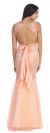 Lace Bodice Mermaid Mesh Skirt Long Formal Prom Dress back